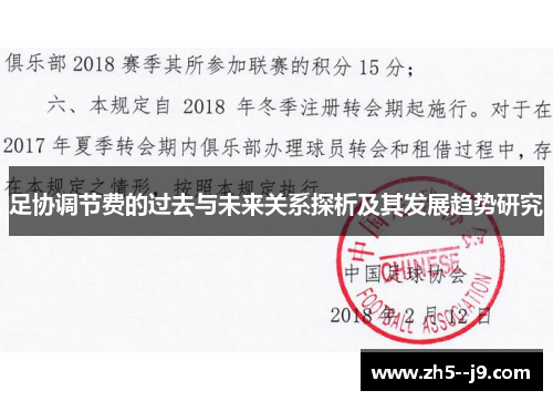 足协调节费的过去与未来关系探析及其发展趋势研究 足协调节费的过去与未来关系探析及其发展趋势研究